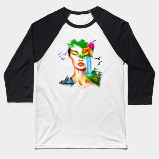 Tropical Paradise "Mother Nature" Baseball T-Shirt